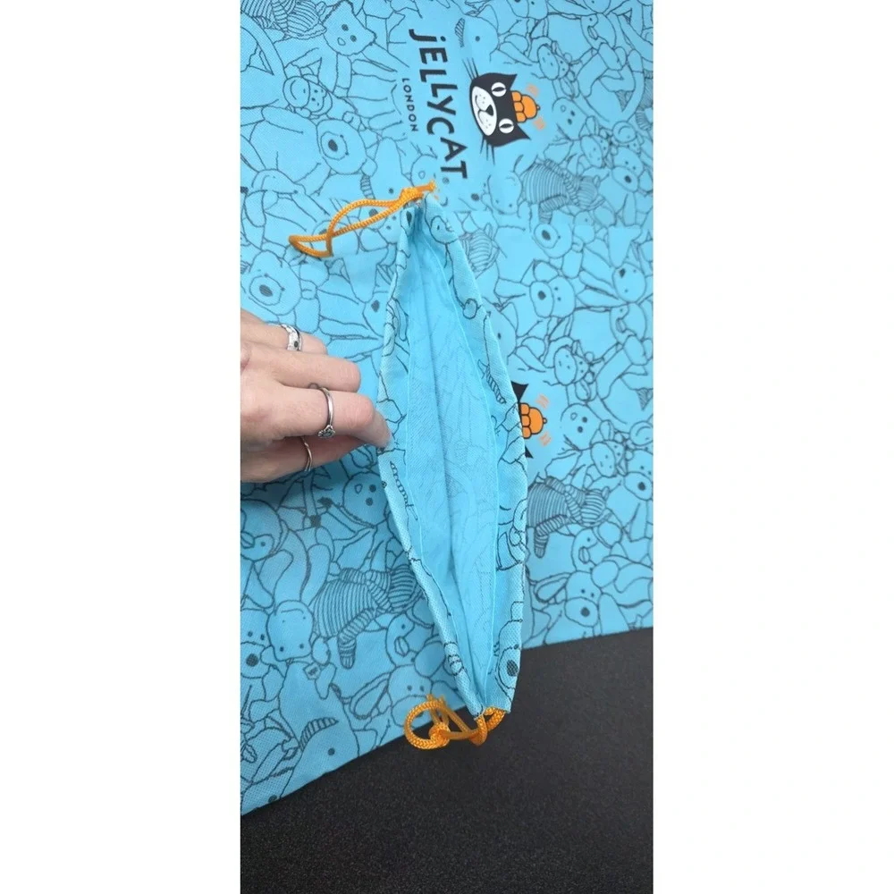 3 New‎ AUTHENTIC Jellycat Dust Bag Blue Storage Bag Stuffed Animal Carry Tote